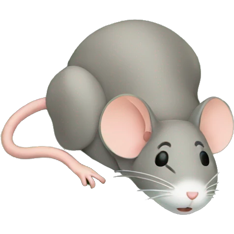mouse in grass from above emoji