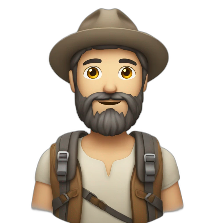 Rik world traveller with beard small guy emoji