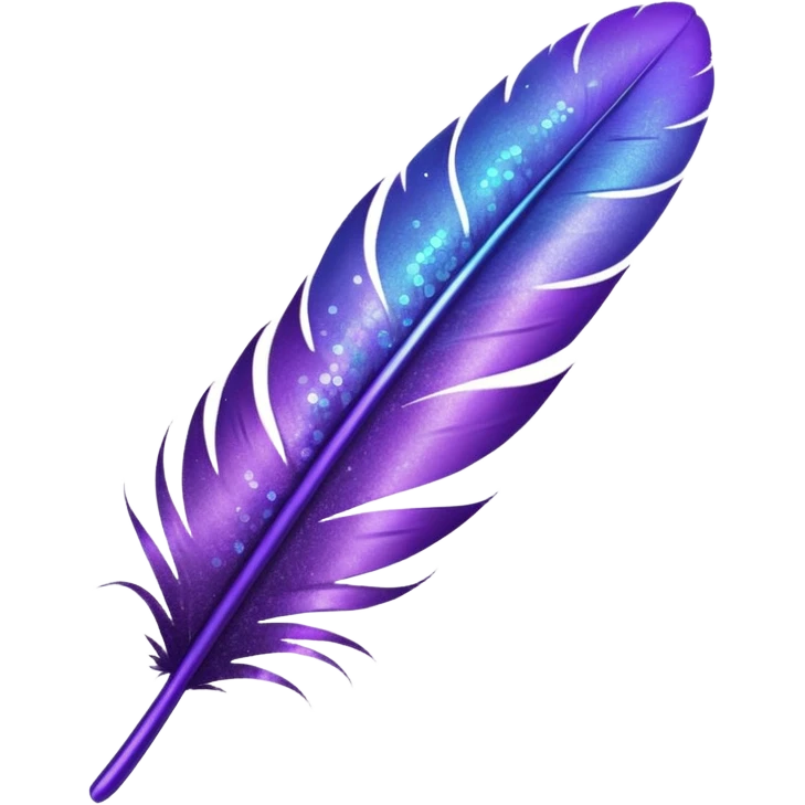 glitter purple feather emoji