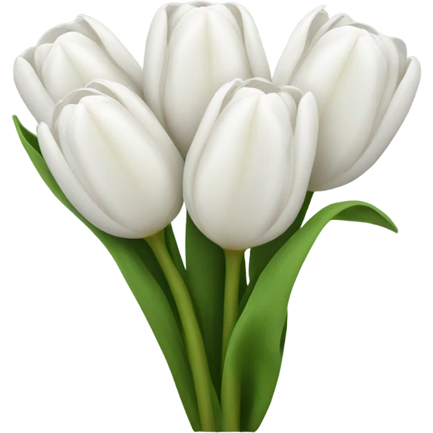 white tulip bouquet  emoji