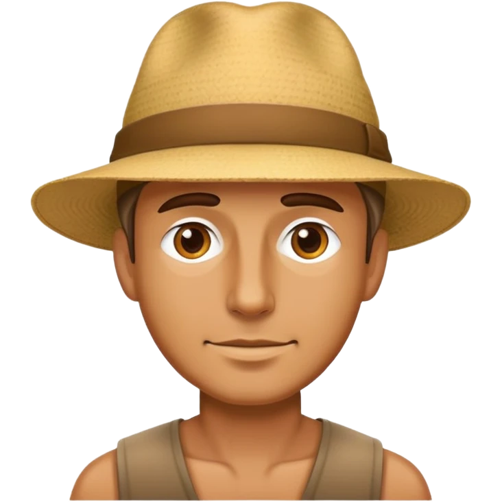 man wearing a hat emoji
