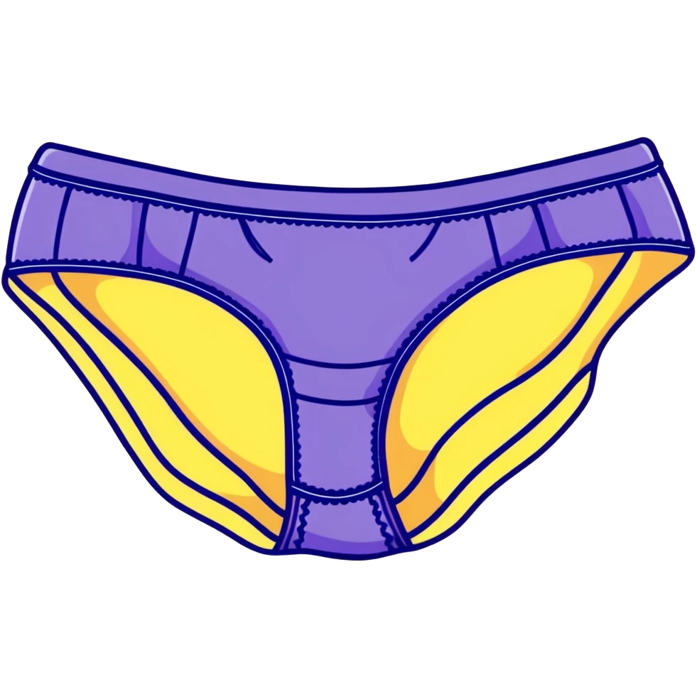 Purple lacy women's panties emoji