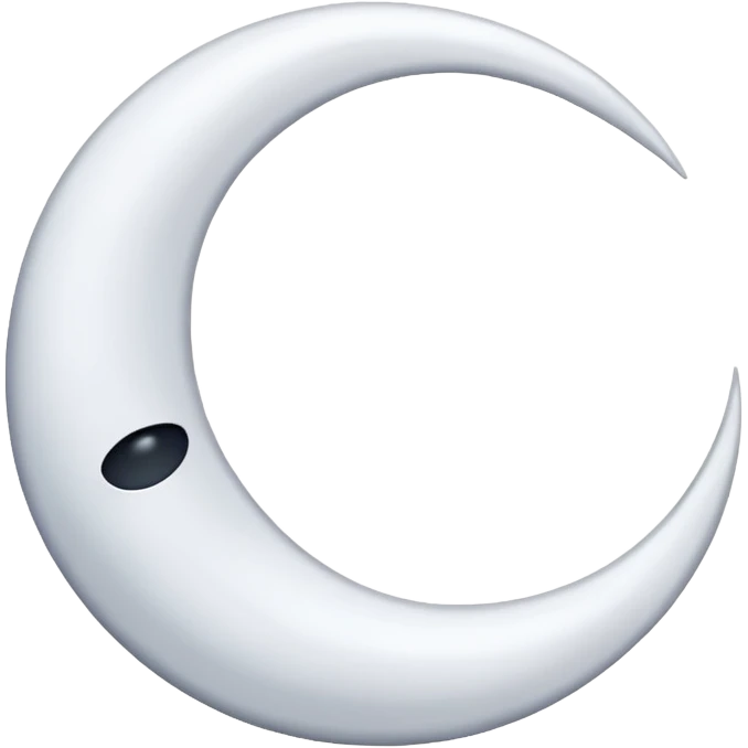 Thin moon just thin white  without face emoji