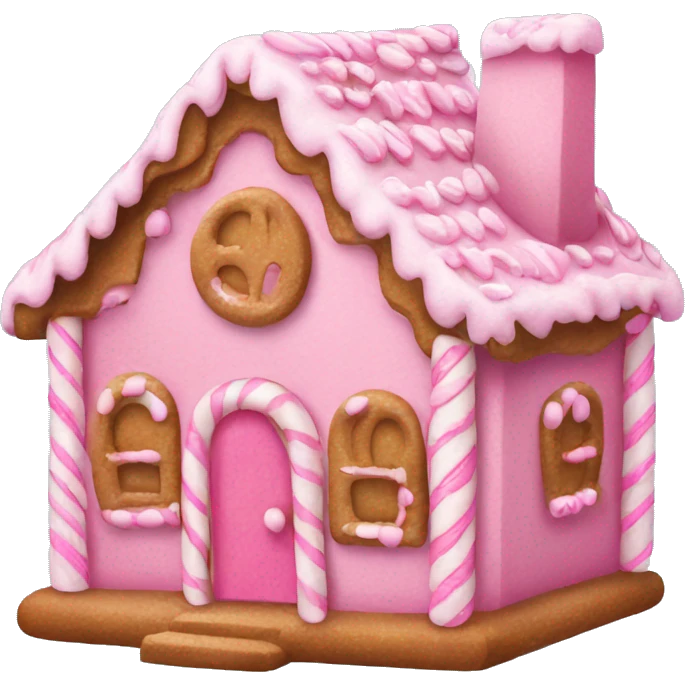 pink gingerbread house  emoji