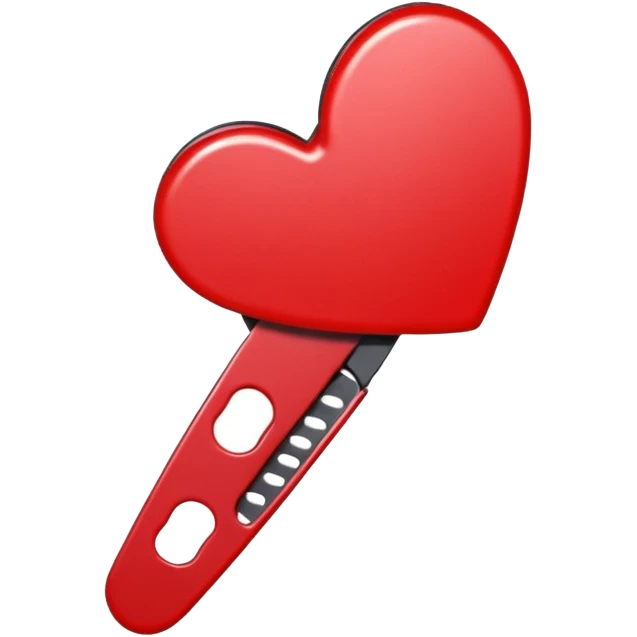 Red colour hairclip emoji emoji