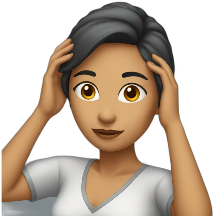 Woman with hand on head  emoji
