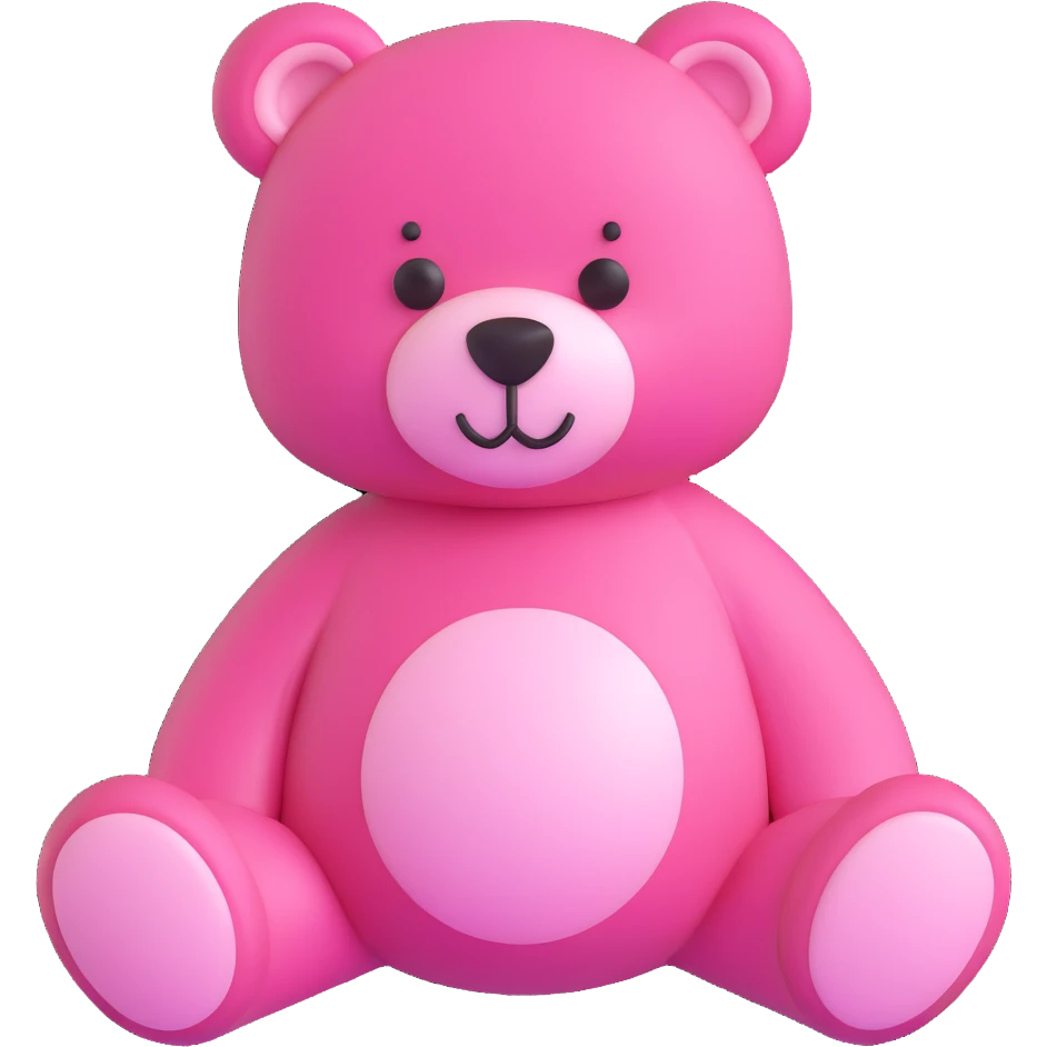 pink teddy bear emoji
