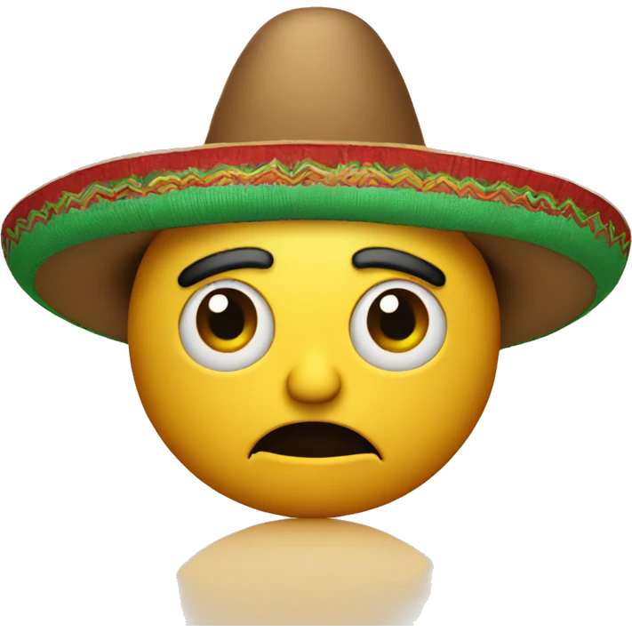 thinking face with mexican hat  emoji