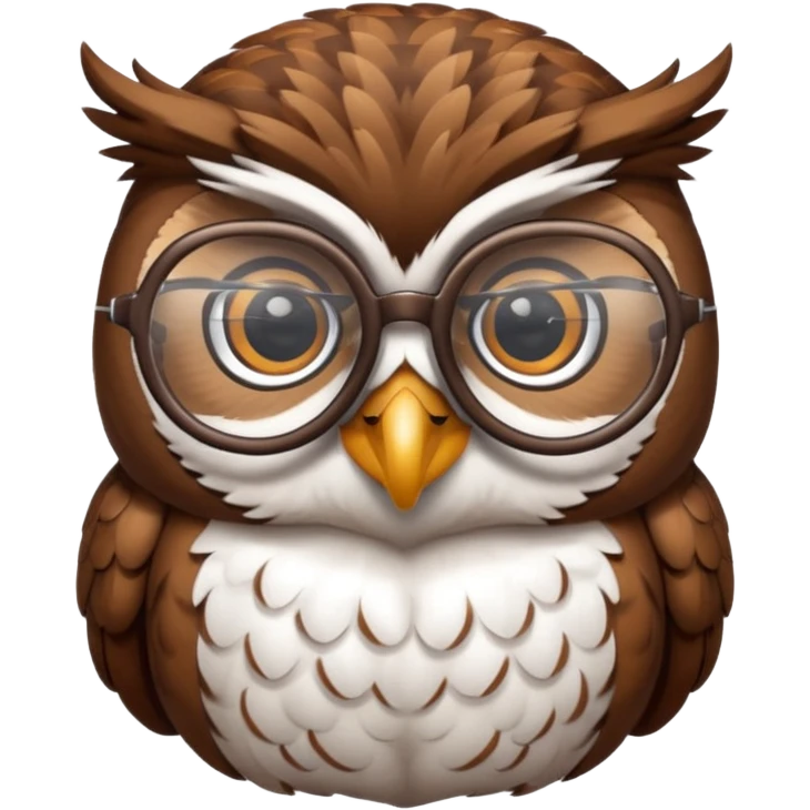 Owl with glasses emoji