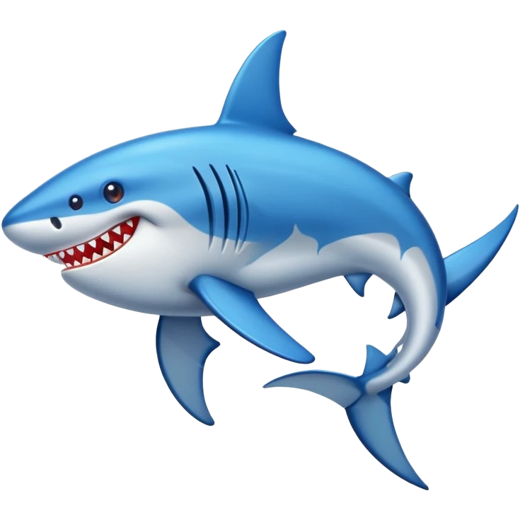 Tiburón con zapatos azules emoji