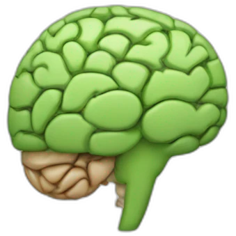 generate a brain enodzi in the apple style with the side wiew emoji