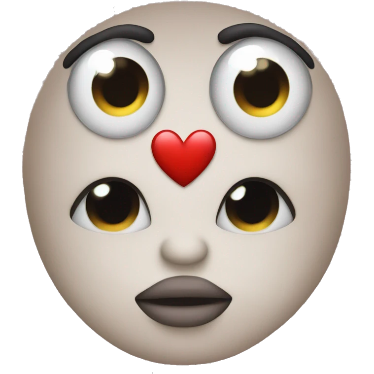 Face with eye heart and kiss emoji