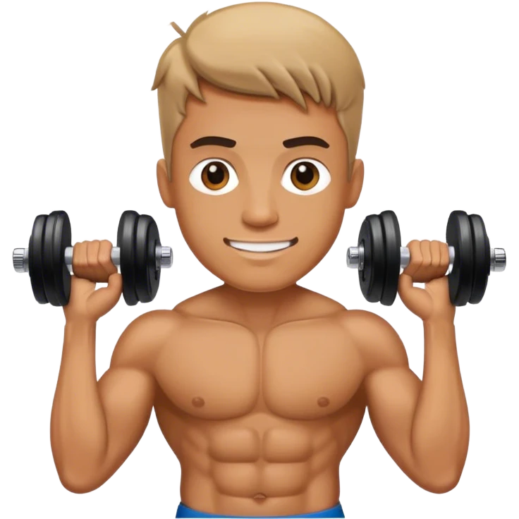 man holding dumbbells emoji