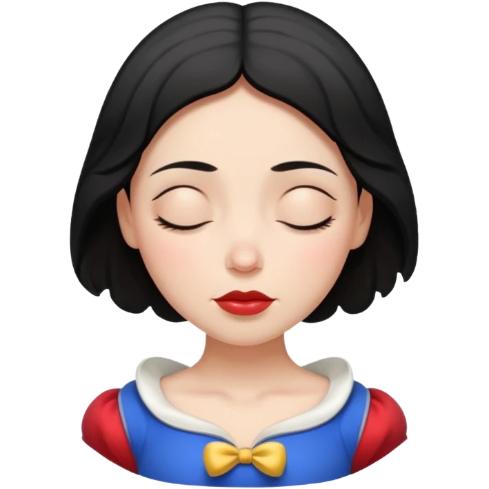 eyes closedsnow white emoji