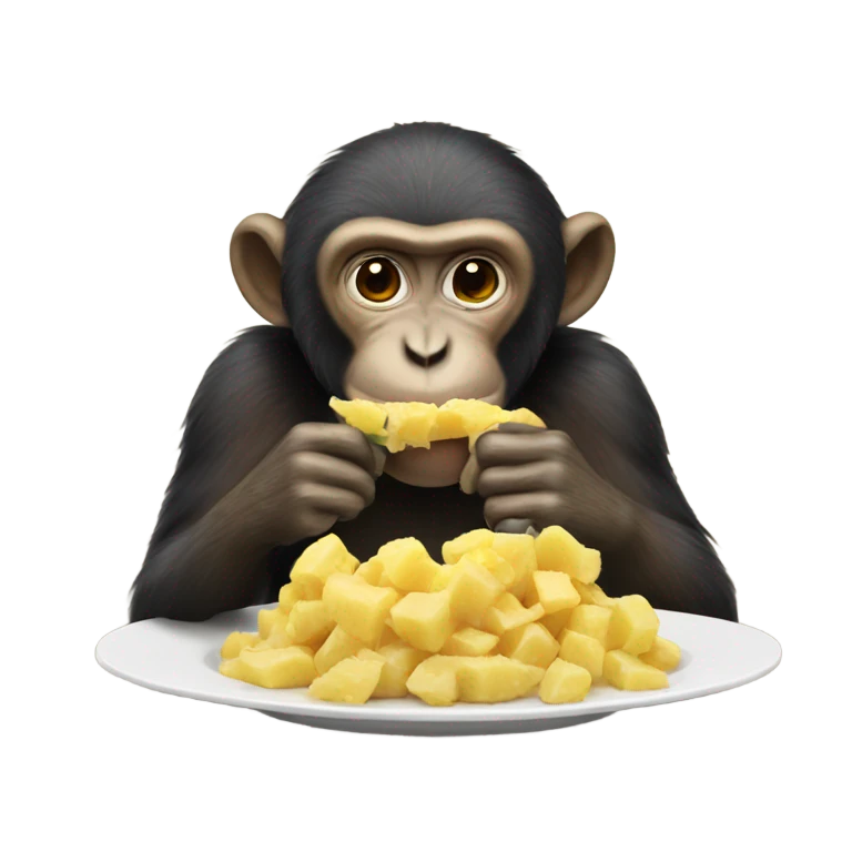 monkey eating emoji