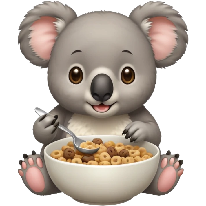 koala eating cereal emoji
