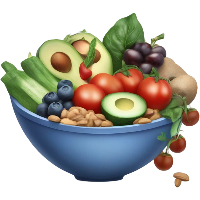 realistic bowl of healthy food emoji
