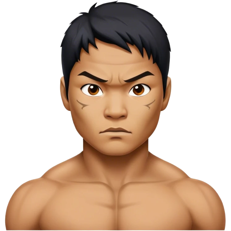 ​Cinematic Realistic Portrait of Tony Jaa, a close-up depiction capturing his intense, determined expression and finely detailed features, rendered with dramatic natural lighting that emphasizes his rugged athleticism and unmistakable martial arts presence, emoji