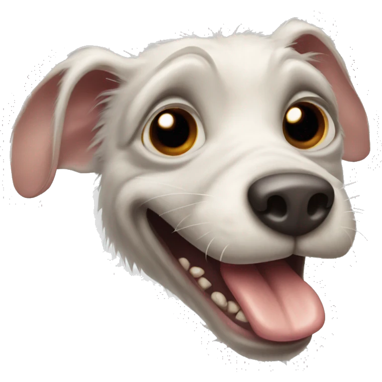 Ugly crusty gross rat dog emoji