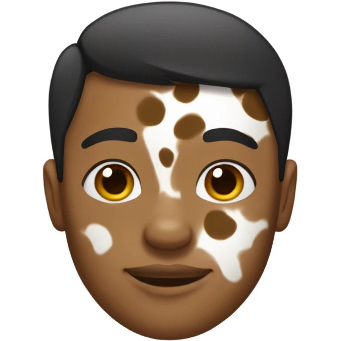 Light brown skin with Dalmatian  emoji
