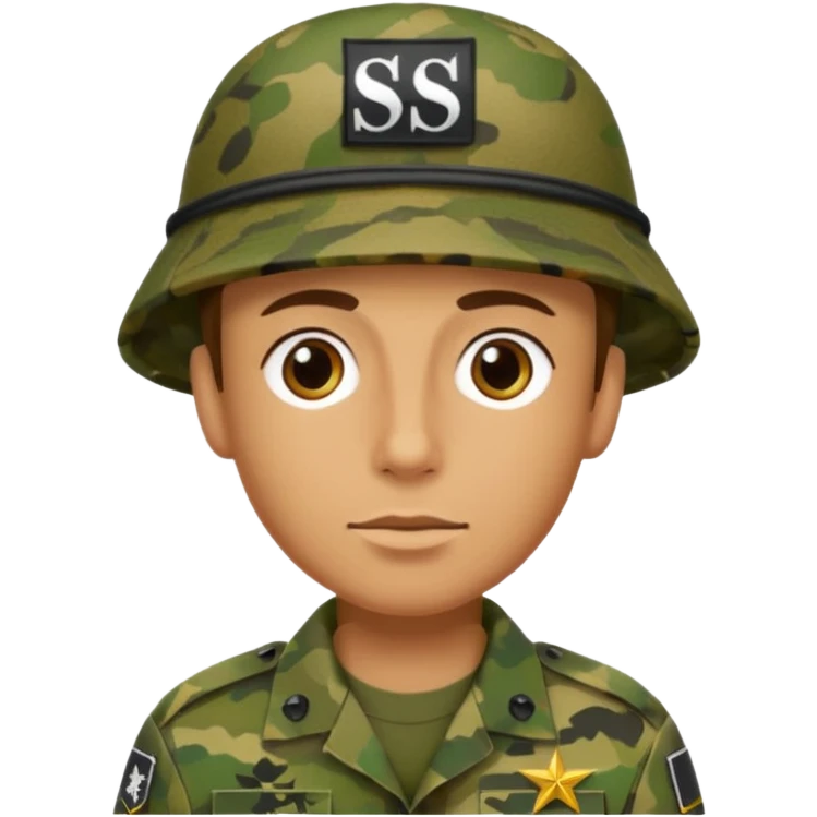 S.A.S mit salotiertem Soldaten und den SAS Buchstaben auf der Mütze emoji