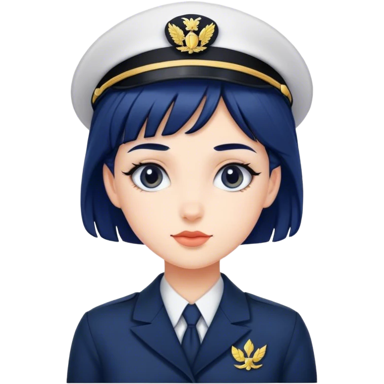Girl with navy hair emoji