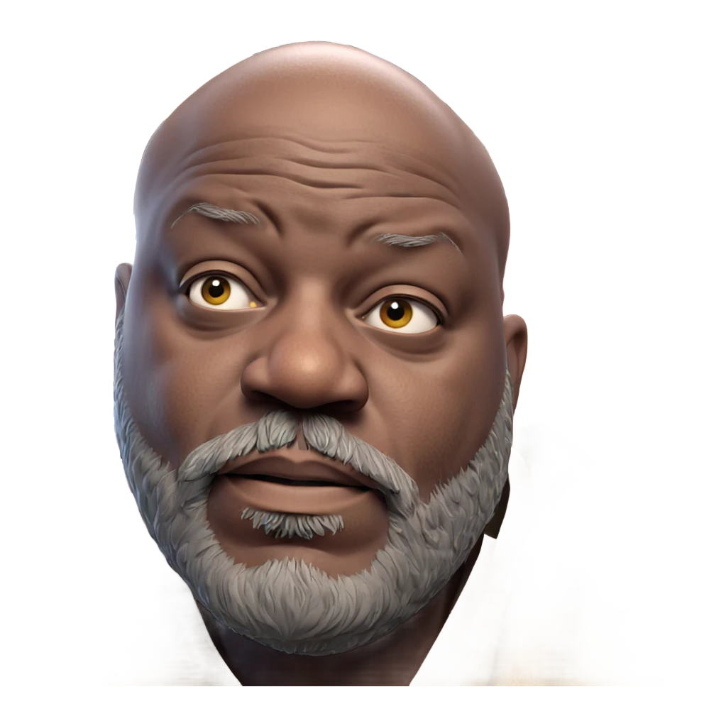 old man with beard portrait emoji
