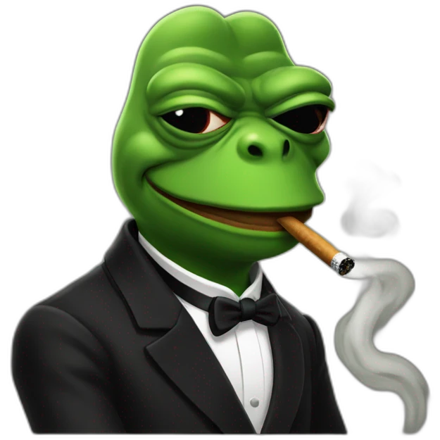 pepe noir smoking cigarette emoji