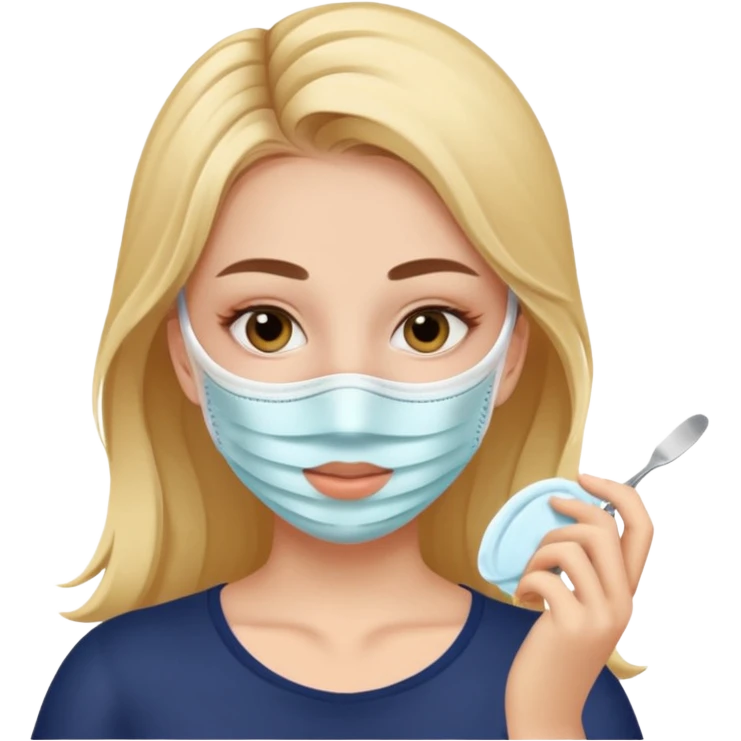 an emoji of a girl doing skincare emoji