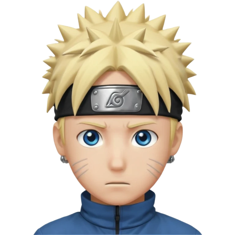 Naruto Anime style boy head emoji
