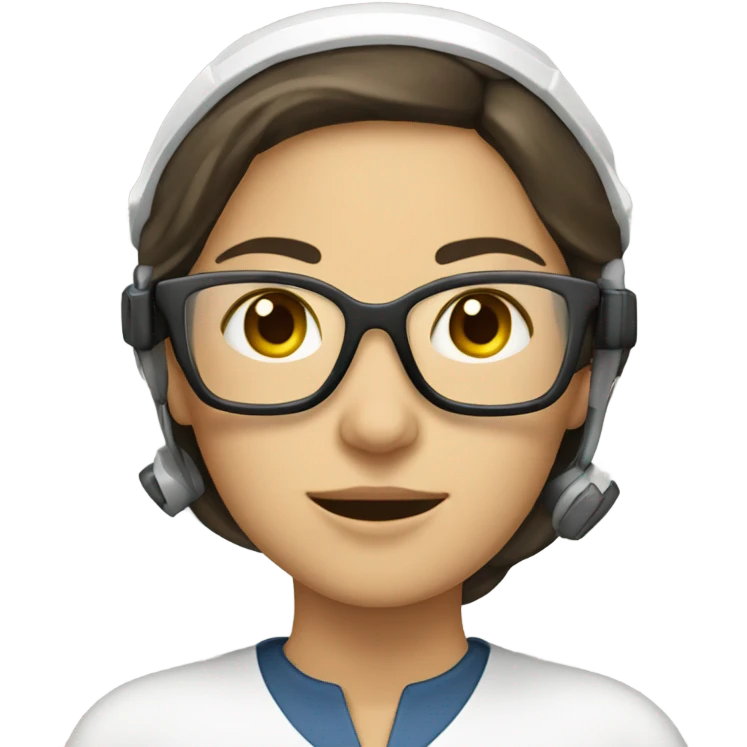 ingeniera mujer con casco blanco  emoji