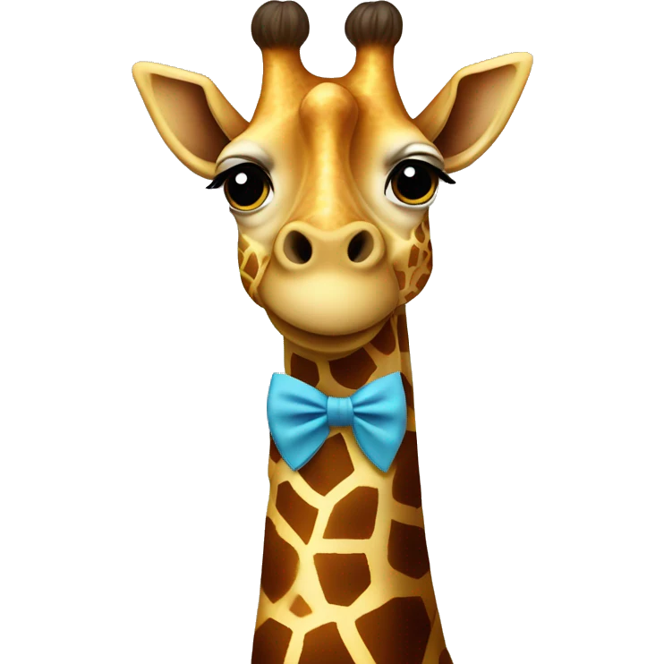 Giraffe in a bow tie emoji