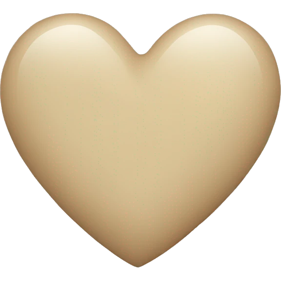 Beige heart emoji