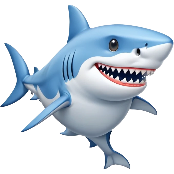 Shark with legs and blue shoes emoji