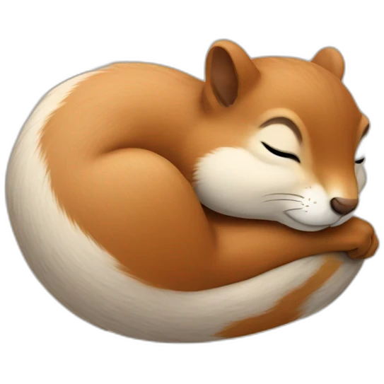 Squirrel sleeping emoji