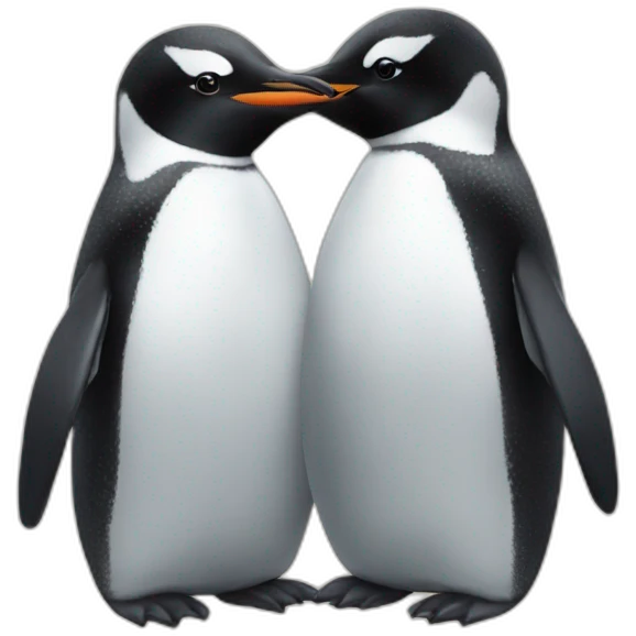 Penguin couple emoji