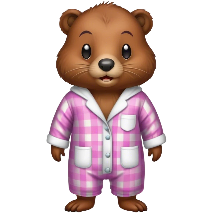 Beaver in pajamas emoji