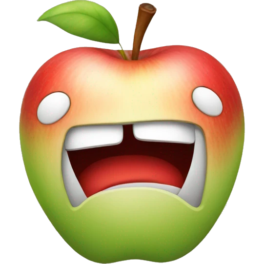 apple logo shocked emoji