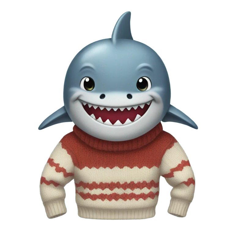 shark wearing a sweater emoji