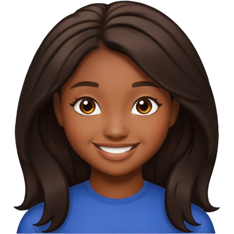 Normani with long dark brown hair emoji