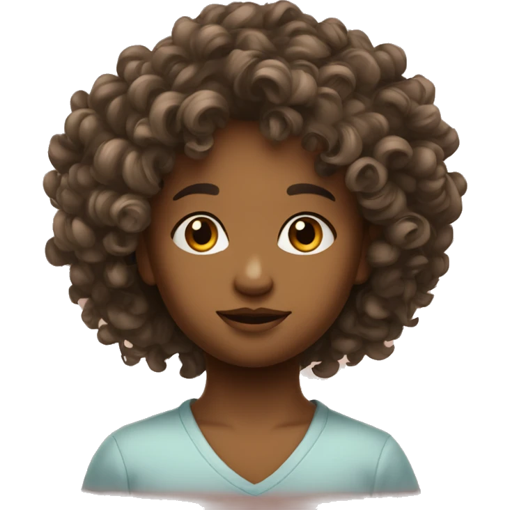 enfant métisse cheveux bouclés emoji