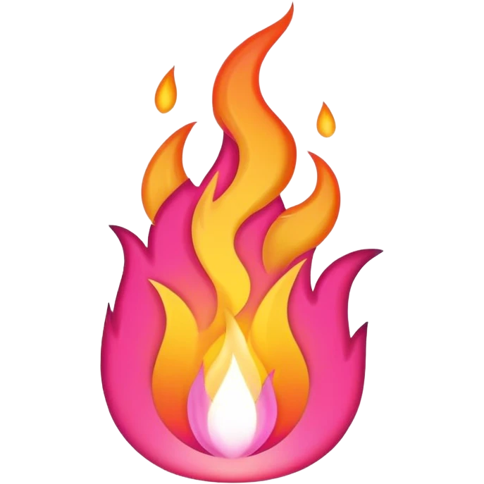 Flamme rose  emoji