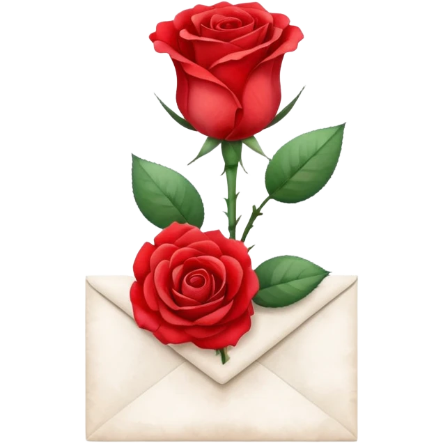 Flowers with a letter with a heart emoji