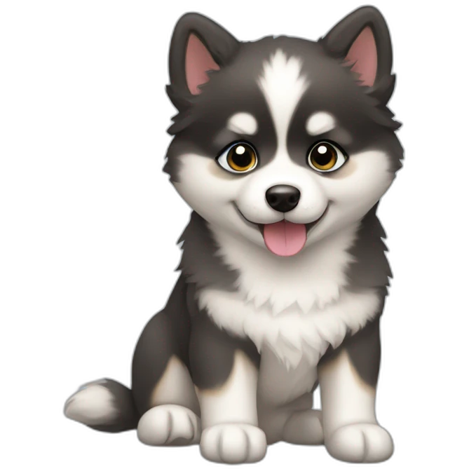pomsky puppy emoji