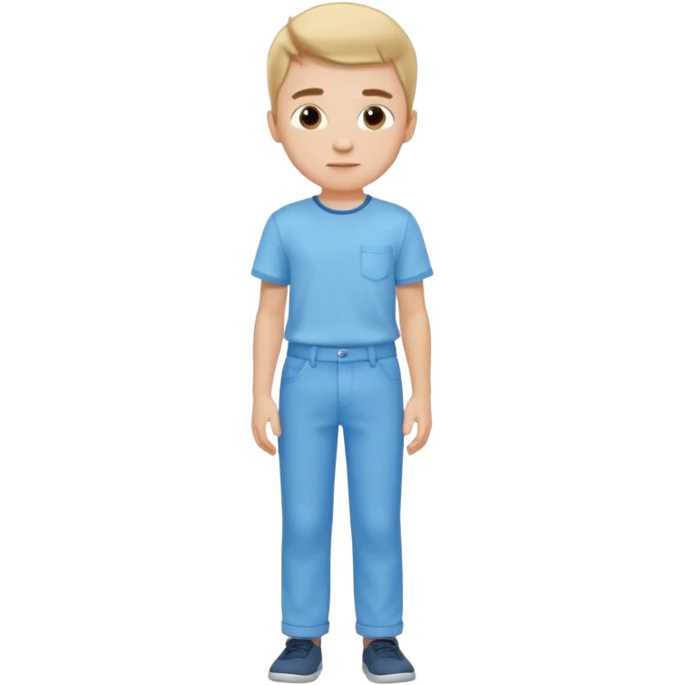 Sky blue pant and shirt boy emoji