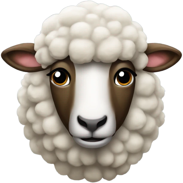 A sheep’s head and body but the look of Rambo emoji
