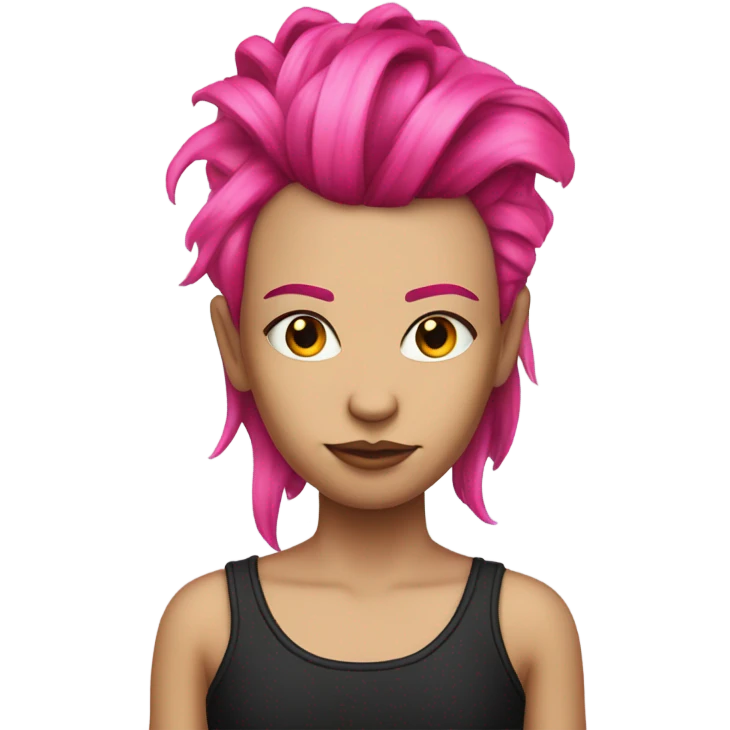 pink-punk-brun-long-hair emoji