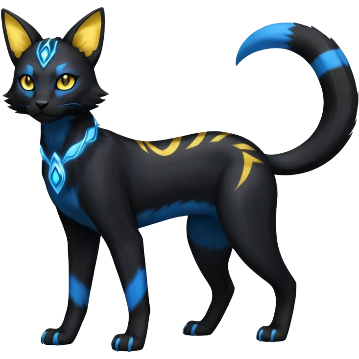 Umbreon-Bastet-Manectric-Zeraora-fusion, full body emoji