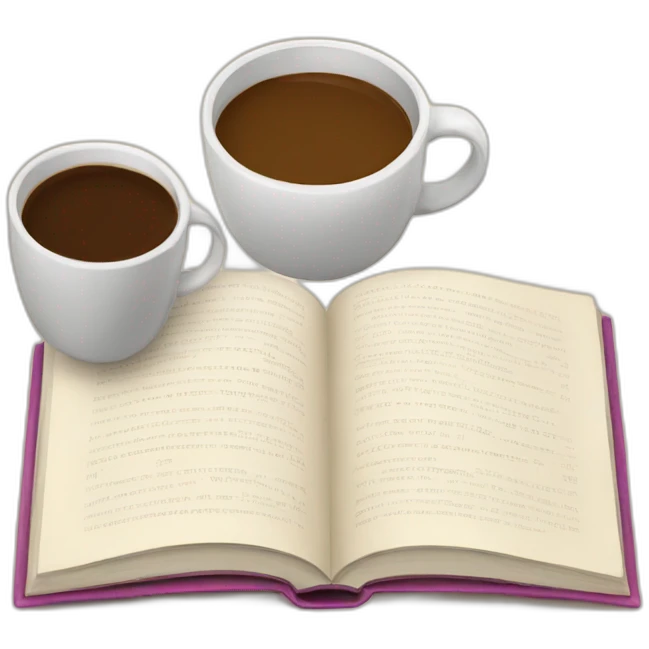 Book and Coffee emoji