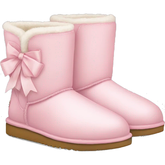 Light pink uggs with bows emoji